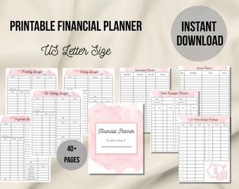 Financial Planner Budget Planner Bundle Printable budget finance planner Monthly Budget Planner Printable Weekly Budget Planner