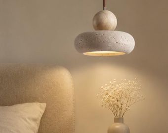 natural yellow agate stone pendant light