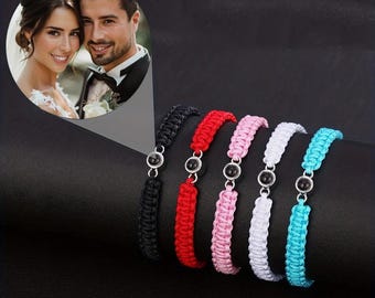 Custom Picture Projection Bracelet, Photo Inside Bracelet, Personalized Memorial Jewelry, Secret Projection Charm, Handmade Gift for Him Her