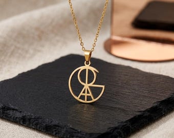 Custom Name Logo Necklace, Personalized Jewelry Gift for Her, Birthday Gift, Christmas Gift, Name Pendant Necklace, Minimalist Name Jewelry