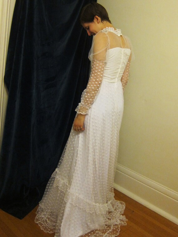 1970s EUROPEAN wedding dress, unique wedding, orig
