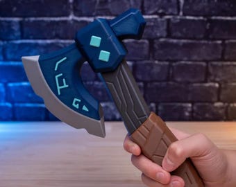 Frostvein Axe – Handmade Plastic Fantasy Cosplay Prop