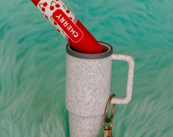 3D Printed Mini Tumbler Accessory • Holds Lip Balm • Bag Charm