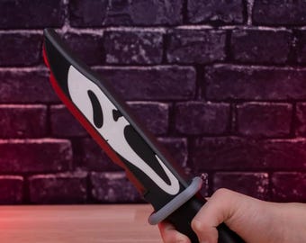 Ghost Face Prop – Plastic Scream Cosplay Weapon, Safe for Costume & Display