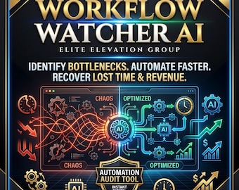 Workflow Watcher AI / Assistente di audit di automazione per piccole imprese / Download digitale GPT personalizzato / Strategia di sistemi e flussi di lavoro senza codice