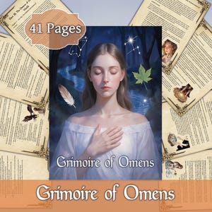 Grimoire of Omens: A Seer's Guide to Divination | Printable Book of Shadows Pages for Reading Signs & Symbols in Nature | Digital PDF