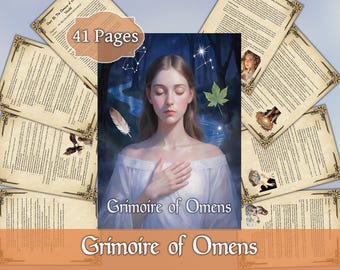 Grimoire of Omens: A Seer's Guide to Divination | Printable Book of Shadows Pages for Reading Signs & Symbols in Nature | Digital PDF