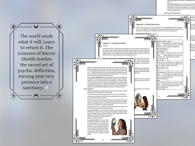 Grimoire of Mirror Shields | Digital Book of Scrying and Psychic ...
