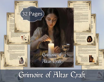 Grimoire of Altar Craft | Digital Book for Sacred Space and Ritual | Printable PDF Guide to Witchcraft Altars | Book of Shadows Pages