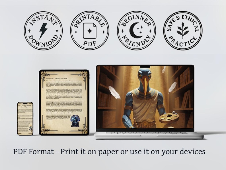 The Book of Thoth | Egyptian God of Wisdom Encyclopedia | Esoteric Deity Guide | Printable Digital Grimoire PDF image 6
