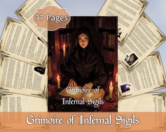 Grimoire of Infernal Sigils | Digital Occult Book for Left-Hand Path Magic | Printable PDF for Shadow Work and Self-Deification