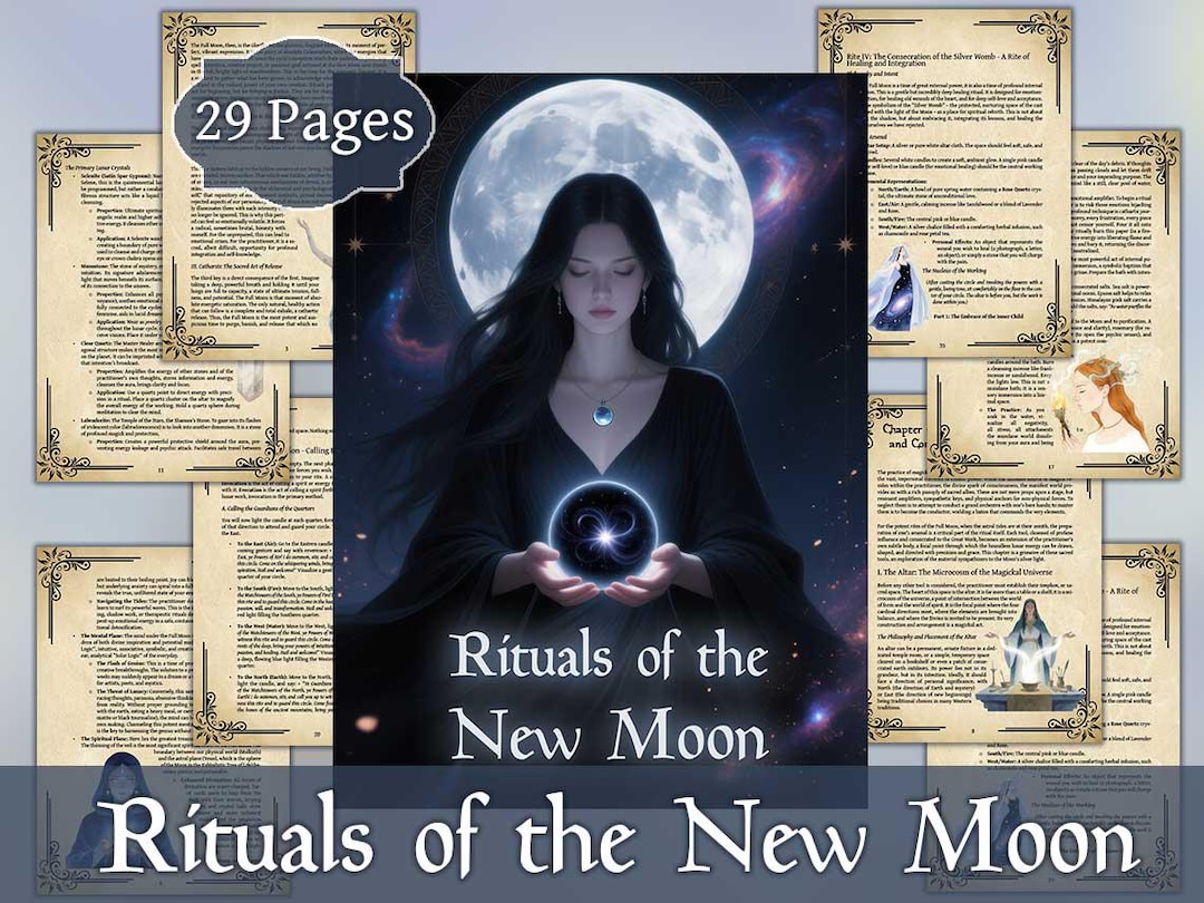 Moon Rituals Book Rituals of the New Moon Grimoire | Digital Witchcraft Book of Lunar ...