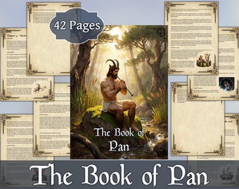 The Book of Pan | Greek God Mythology Encyclopedia | Esoteric Deity Book | Printable Digital PDF for Pagans and Mythology Lovers