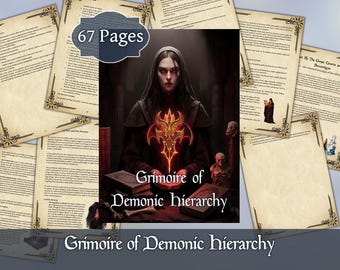Grimoire of Demonic Hierarchy | Left Hand Path Demonology Digital Book | Printable Occult PDF for Sovereign Magic and Shadow Work