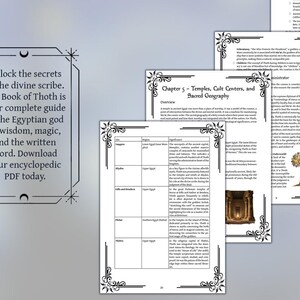 The Book of Thoth | Egyptian God of Wisdom Encyclopedia | Esoteric Deity Guide | Printable Digital Grimoire PDF image 2