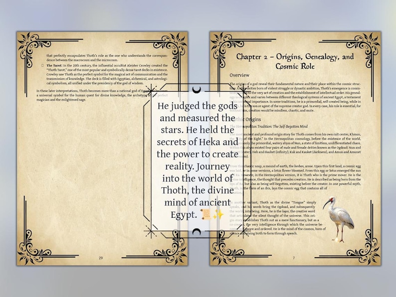The Book of Thoth | Egyptian God of Wisdom Encyclopedia | Esoteric Deity Guide | Printable Digital Grimoire PDF image 3