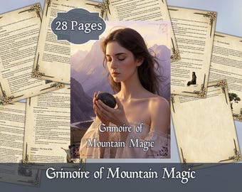 Grimoire of Mountain Magic | Digital Book of Earth Spirituality & Nature Rituals | Printable PDF Guide for Seekers and Solitary Witches