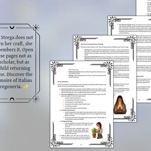 Grimoire of Italian Stregoneria | Digital Book of Italian Witchcraft | Printable PDF for Strega and Folk Magic | Book of Shadows Pages image 2