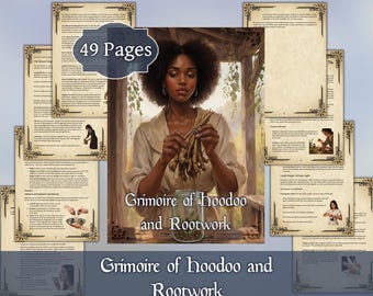 Grimoire van Hoodoo en Wortelwerk | Digitale gids om magie te toveren | Afdrukbare pdf voor voorouderlijke spreuken, spirituele reiniging en bescherming