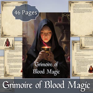 Grimoire of Blood Magic | Digital Guide to Sanguine Sorcery, Spiritual Alchemy & Ancestral Healing | Printable Esoteric Book of Shadows PDF
