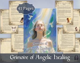 Grimoire of Angelic Healing | Digital Guide to Angelic Consciousness & Energy Healing | Printable PDF Workbook for Spiritual Attunement