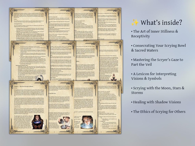 Water Scrying Script Grimoire of Water Scrying | Digital Hydromancy Guide for Divination ...