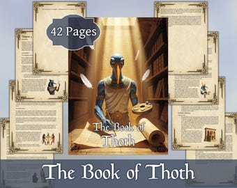 El Libro de Thoth / Enciclopedia del Dios Egipcio de la Sabiduría / Guía Esotérica de Deidades / Grimorio Digital Imprimible en PDF