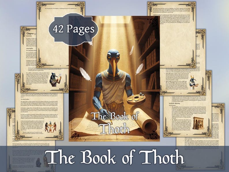 The Book of Thoth | Egyptian God of Wisdom Encyclopedia | Esoteric Deity Guide | Printable Digital Grimoire PDF image 1
