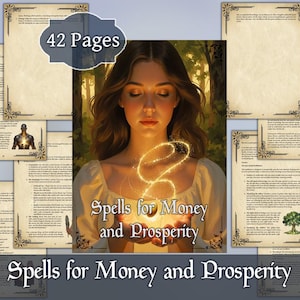 Money Magic Grimoire | Digital Book of Prosperity Spells | Printable Abundance Rituals & Workbook | Law of Attraction Guide PDF