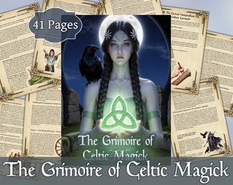 Keltisches magisches Grimoire: Ein Leabhar Scáthanna | Digitales Buch der Schatten für Druiden & Keltische Hexerei | Druckbare PDF-Anleitung zu den alten Wegen