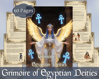 Egyptian Gods Grimoire | Kemetic Magic Digital Book of Shadows | Printable PDF Guide to Ancient Egyptian Deities, Rituals & Heka Magic