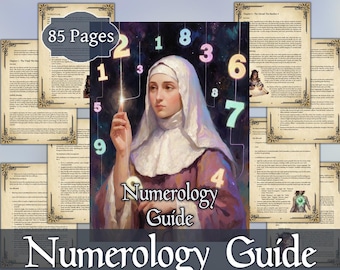 Guide de numérologie | Grimoire de numérologie | Livre numérique des nombres sacrés et guide des modèles d'âmes | PDF imprimable pour chercheurs spirituels