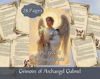 Grimoire of Archangel Gabriel | Digital Book on Angelic Wisdom & Communication | Printable PDF for Mystics, Artists and Spiritual Seekers