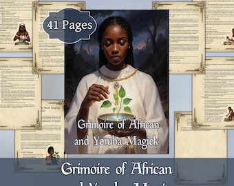 Grimoire of African and Yoruba Magic | Digital Book of Orishas and Ancestors | Printable PDF for African Spirituality & Rituals