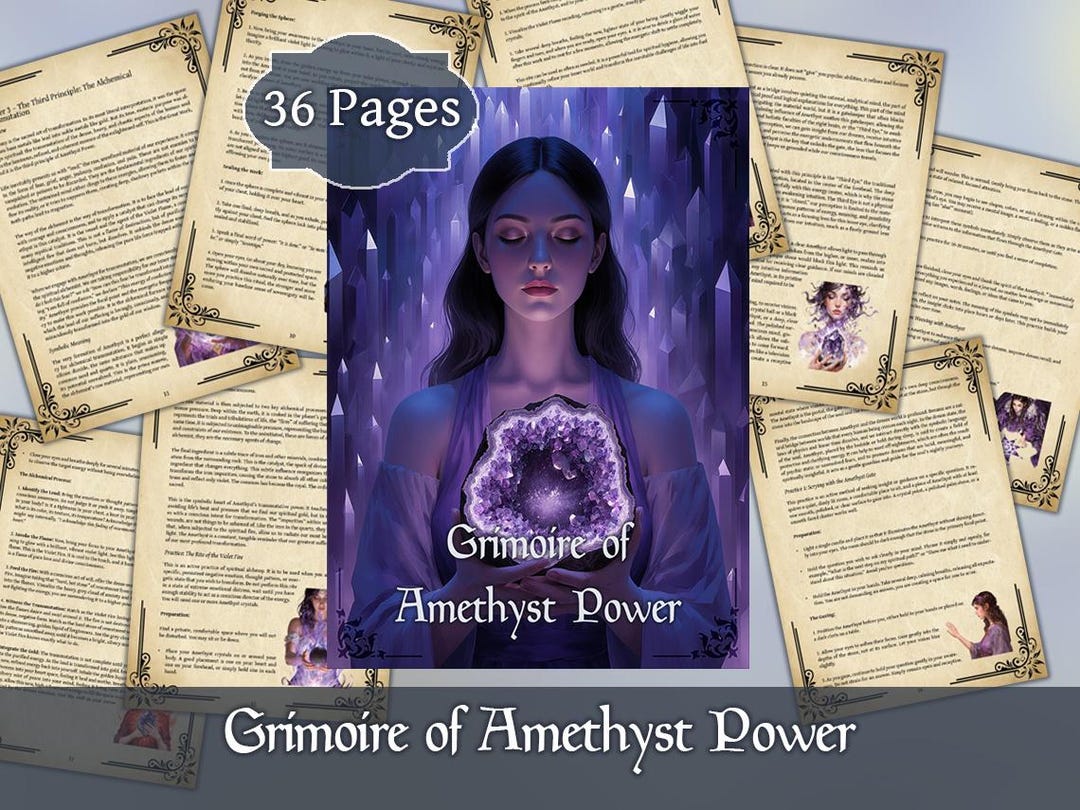 Grimoire of Amethyst Power | Digital Crystal Magic Book for Healing ...