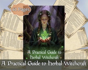 Herbal Witchcraft Grimoire | Digital Herbal Magic Book for Green Witches | Printable PDF Guide to Plant Spirits & Spellcraft