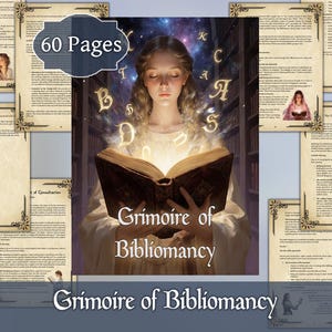 Grimoire of Bibliomancy | Digital Divination Guidebook | Printable PDF for Mystics & Witches | Learn the Sacred Art of Bibliomancy