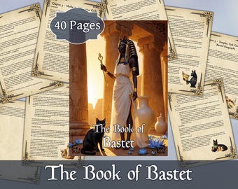 The Book of Bastet | Egyptian Goddess Encyclopedia | Esoteric Deity Guide | Printable Digital PDF for Kemetic Pagans and Mythology Lovers