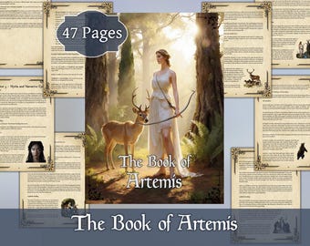 The Book of Artemis | Greek Mythology Encyclopedia | Esoteric Deity Book | Printable Digital PDF Grimoire for Pagans and Witches