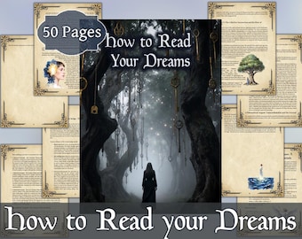 How to Read your Dreams Grimoire | A Digital Guide to Dream Interpretation & Lucid Dreaming | Printable Book of Shadows PDF