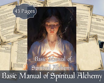Grimorio de Alquimia Espiritual / Guía de Hermetismo Digital para la Transformación Interior / PDF Imprimible para el Trabajo con la Sombra / Libro Esotérico