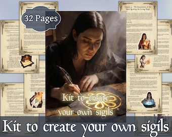 Kit to create your own sigils | Digital Sigilcraft Workbook for Chaos Magick | Printable Guide to Sigil Magic & Manifestation