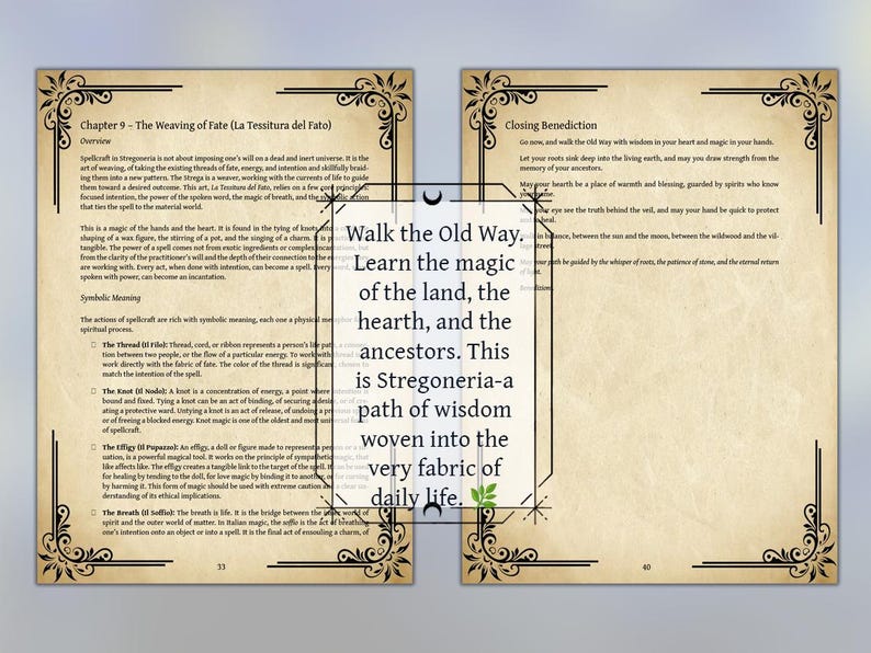 Grimoire of Italian Stregoneria | Digital Book of Italian Witchcraft | Printable PDF for Strega and Folk Magic | Book of Shadows Pages image 3