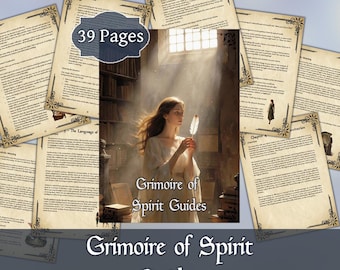 Grimoire der Geistführer | Digitales Buch für die Verbindung mit Ihrem spirituellen Team | Druckbare PDF-Arbeitsmappe und Anleitung | Esoterische Lehren