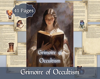 Grimoire of Occultism | Digital Magic Book for Beginners | Printable PDF Guide to Esoteric Arts & Shadow Work | Book of Shadows Pages