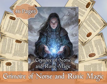 Grimoire of Norse and Runic Magic | Digital Heathen Book of Shadows | Printable PDF for Galdr, Seiðr & Divination | Asatru Guide
