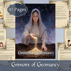Grimoire of Geomancy | Digital Divination Book of Earth Magic | Printable PDF Guide to the 16 Figures & Shield Chart | Esoteric Arts