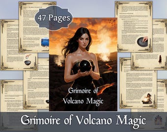 Grimoire of Volcano Magic | Digital Earth Magic Book for Transformation | Printable PDF Workbook for Shadow Work & Manifestation
