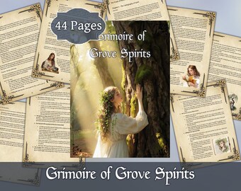 Grimoire of Grove Spirits | Digital Book for Nature Magic & Forest Witchcraft | Printable PDF Guide to Earth Spirituality and Tree Wisdom