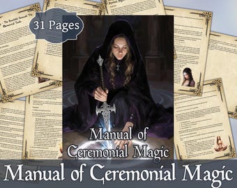Manual of Ceremonial Magic Grimoire | Digital Book of High Magick and Ritual | Printable PDF Guide to Kabbalah, Invocation & The Great Work